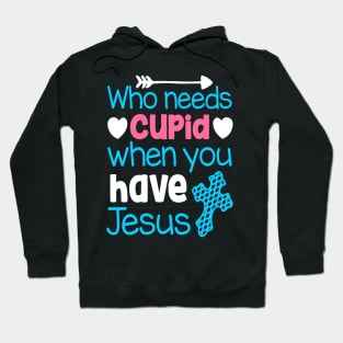 Cupid Valentine Blue Jesus Lover Hoodie